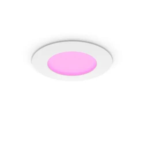 Philips Hue White and color ambiance Slim Downlight 4 inch [Beam angle 110, Nominal lifetime 35,000, Ambient temperature range -4 to +113 °F]