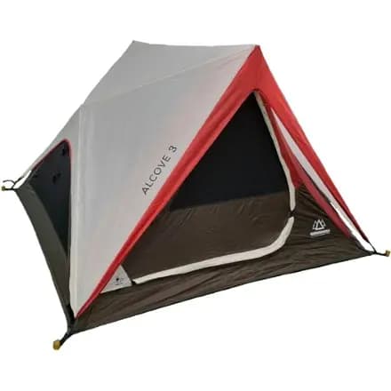 Mountain Summit Gear Rapid Series Alcove 3 Tent Brown/khaki/red [Camping, 3-season, 3-person]