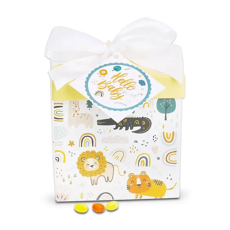 It's A Jungle Out There Baby Gift Box [6x6x6, Paperboard, Manufactured in a facility that also, 734038051864]
