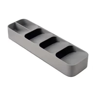 Joseph Joseph DrawerStore Compact Cutlery Organizer- Gray: In-Drawer Flatware Storage with Multiple Compartments [.8 Pounds, Polypropylene, Hand Wash]