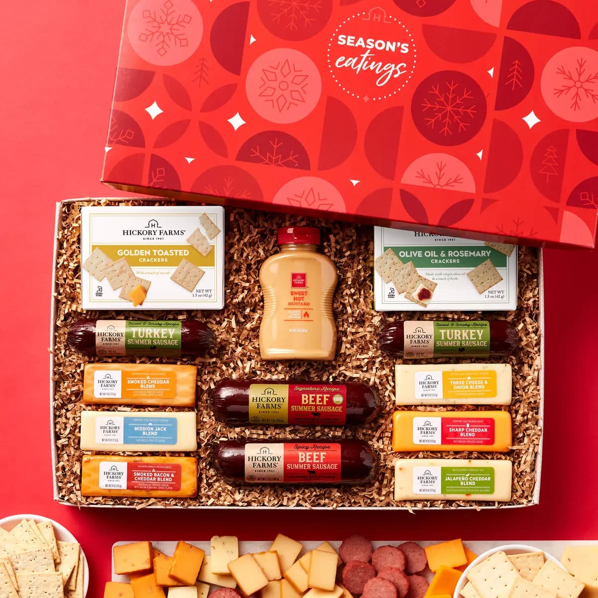 Season's Eatings Hearty Party Gift Box [7 oz, 7 oz, (2) 4 oz]