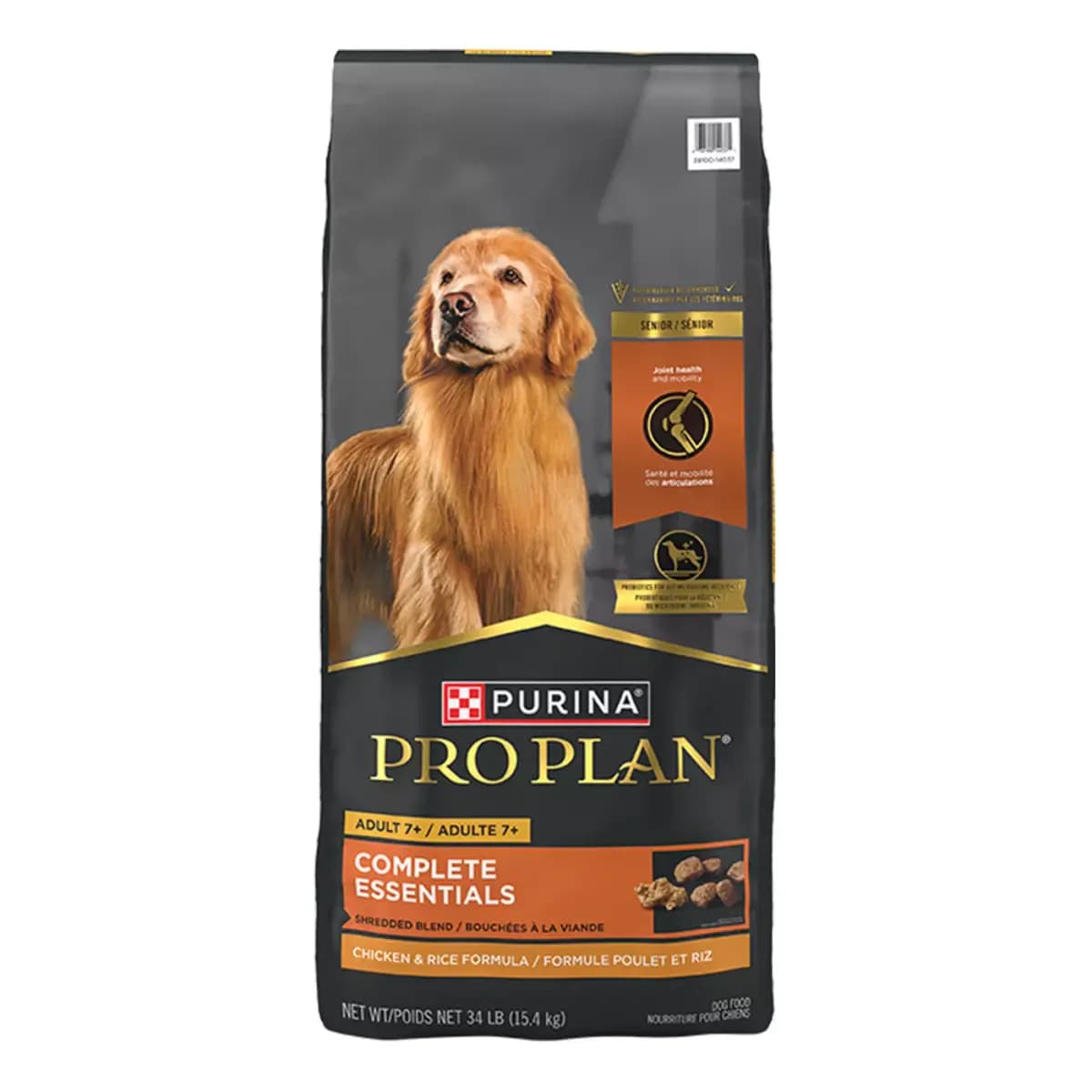 Purina Pro Plan Senior Dry Dog Food With Probiotics for Dogs, Shredded Blend Chicken & Rice Formula [Species Dog, Brand Pro Plan Complete Essentials, Food Type Kibble, Crunchy, Har