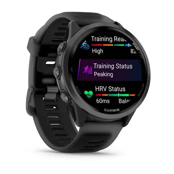 Garmin Forerunner 570 47mm Slate Gray Aluminum with Translucent Black/Black Band [AMOLED (optional always-on mode), 5 ATM, 1.2" (30.4 mm) diameter]