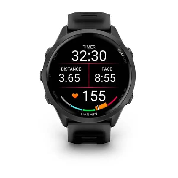 Garmin Forerunner 570 47mm Slate Gray Aluminum with Translucent Black/Black Band [AMOLED (optional always-on mode), 5 ATM, 1.2" (30.4 mm) diameter]