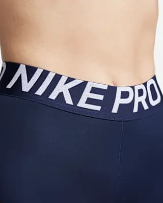 Nike Pro Women's 3" Shorts Obsidian/Obsidian/White [Fabric: Body: 83% polyester/17% spandex, Machine wash, XS (0–2)-XXL (20–22)]