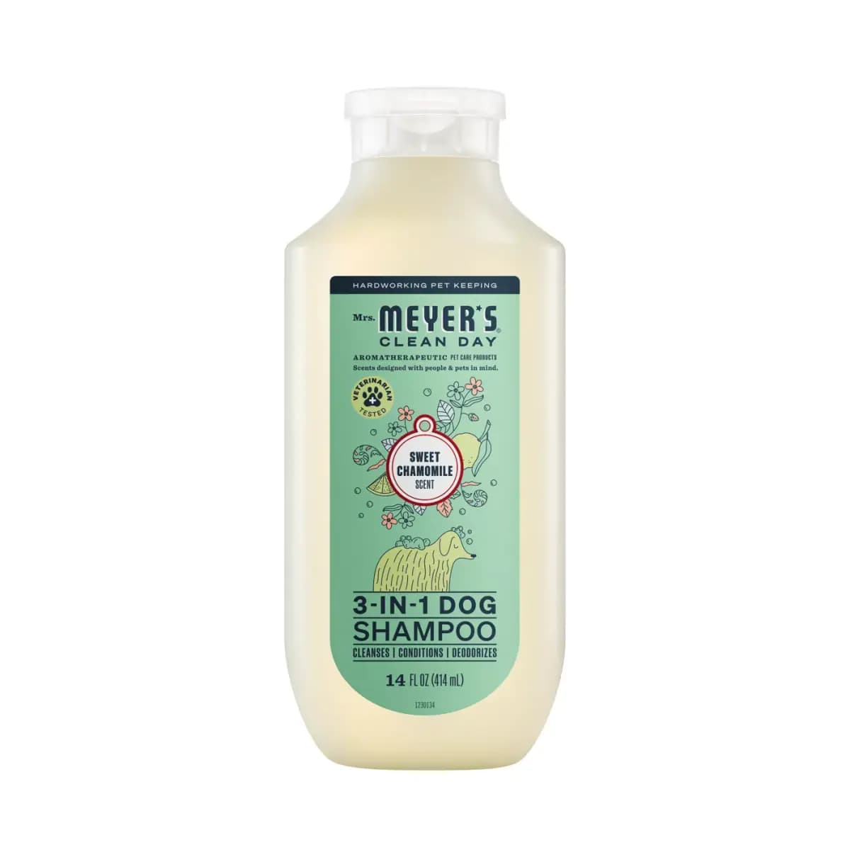 Mrs. Meyer's® 3-in-1 Dog Shampoo & Conditioner - Sweet Chamomile 14 oz [Intended For Dogs, Includes 1 - 14oz bottle, Dimensions "Unit Depth - 1.85in, Pet Weight No pet weight restr