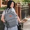 KeaBabies Original Diaper Bag Backpack, Large Baby Bags, Multi Functional, Water-resistant, For Girls, Boys (Classic Gray) [Dimensions (Overall) 16.5 inches (H) x 12 inches (W) x 9