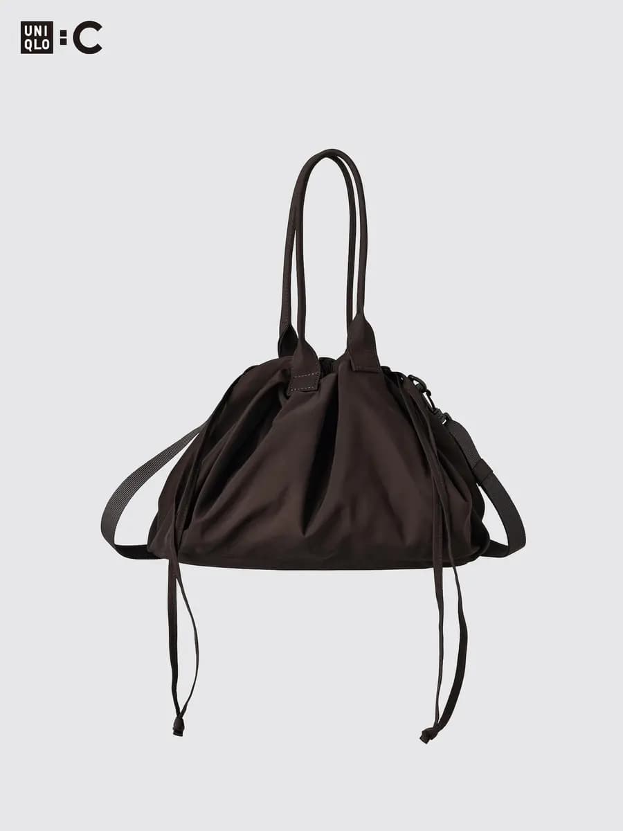 Uniqlo Drawstring Bag Dark Brown [Imported, Do not wash, Do not dry clean, UNIQLO : C View the full collection]