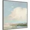 30" x 30" Colorful Horizon II Blue by Julia Purinton Framed Canvas Wall Art Print - Amanti Art [5 Pounds, Polystyrene (Frame), Framed]