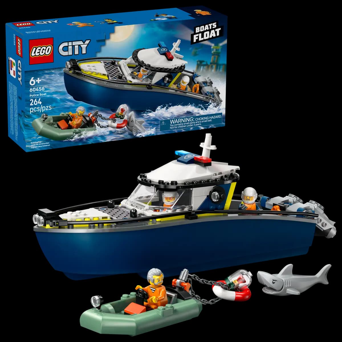 LEGO Police Boat Chase 60456 [264 pieces, ages 6+, City]