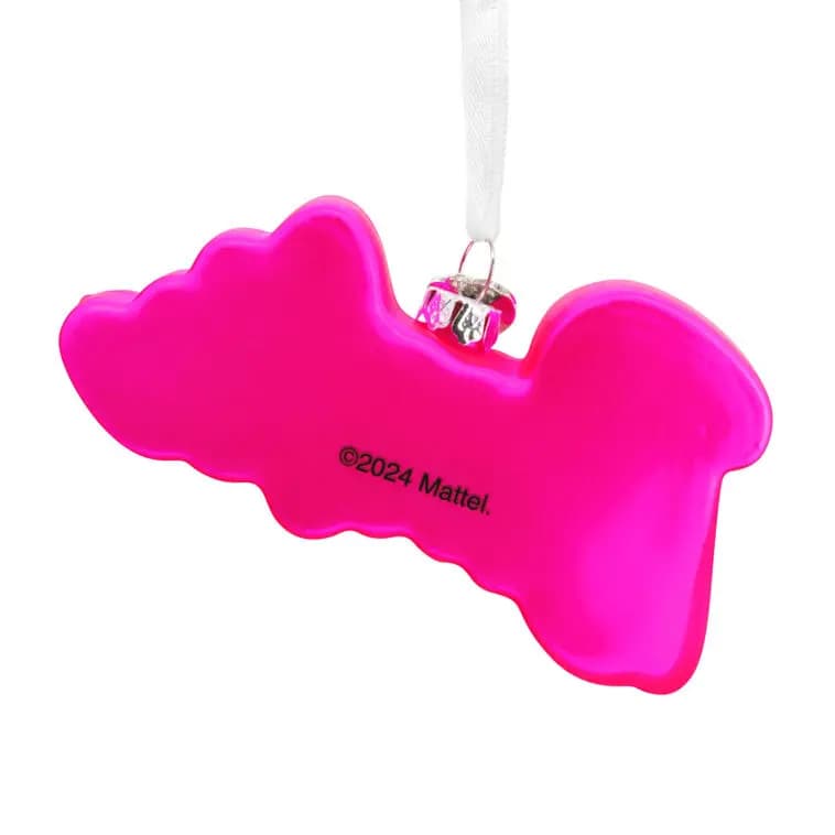Barbie™ Logo Blown Glass Hallmark Ornament [Dimensions 4.5 x 2.5 x 1, Material Glass ornament with hanger attachment., Count One Hallmark Christmas ornament., Item number 3HCM3702]