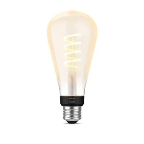 Philips Hue Edison ST23 E26 Filament LED Bulb - White Ambiance [Standby power consumption 0.5 W, Color temperature 2200-4500 K, Power 7 W]