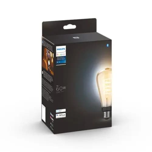 Philips Hue Edison ST23 E26 Filament LED Bulb - White Ambiance [Standby power consumption 0.5 W, Color temperature 2200-4500 K, Power 7 W]