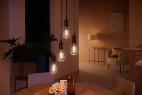Philips Hue Edison ST23 E26 Filament LED Bulb - White Ambiance [Standby power consumption 0.5 W, Color temperature 2200-4500 K, Power 7 W]
