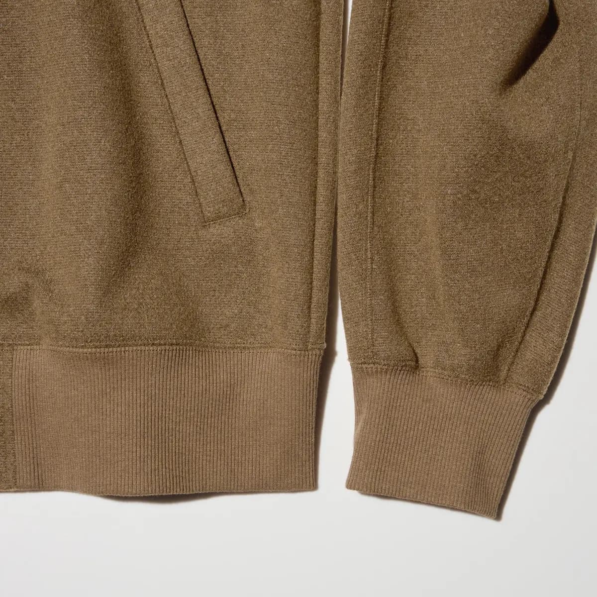 Uniqlo Brushed Full-Zip Blouson Brown [Imported, Machine wash cold, gentle cycle, Dry clean, Perfect for layering or wearing on its own.]