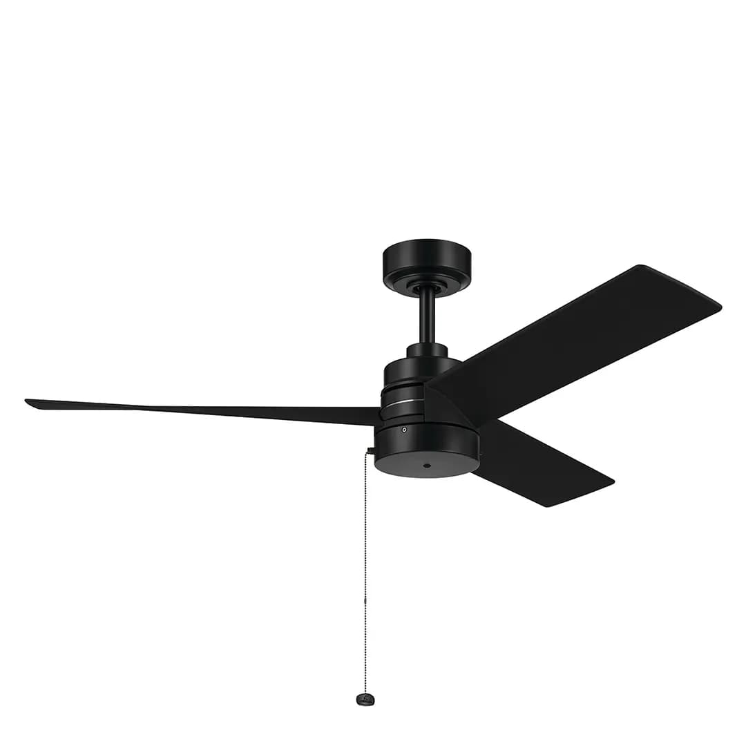 Kichler Spyn Lite Ceiling Fan Black | Black [Attribute 52", Attribute 3 Blades, Diameter 52]