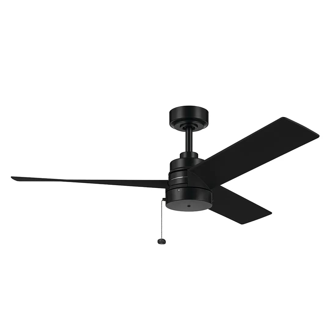 Kichler Spyn Lite Ceiling Fan Black | Black [Attribute 52", Attribute 3 Blades, Diameter 52]