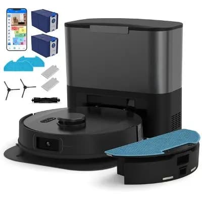 bObsweep UltraVision Self-Empty Cordless Robotic Vacuum and Mop PET24-7-913 Carbon Steel [6 Pounds, 300 mL, New]