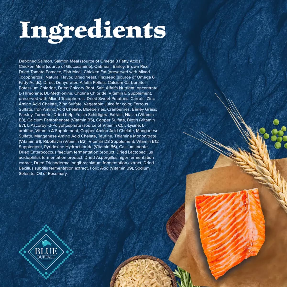 Blue Buffalo Wilderness High Protein, Salmon with Wholesome Grains Adult Dry Dog Food [Brand Blue Buffalo, Food Type Kibble, Breed Size All, Life Stage Adult]