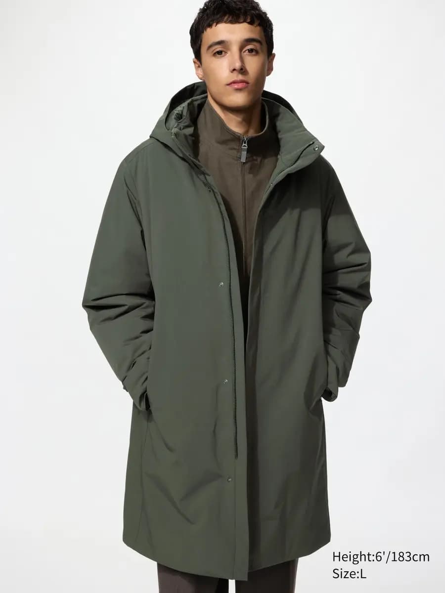 Uniqlo Hybrid Down Coat Olive [Imported, Hand wash cold, Do not dry clean, OLIVE]