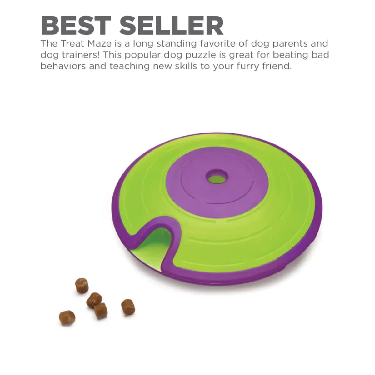Outward Hound Treat Maze Interactive Puzzle Dog Toy [Includes 1 Treat Maze, Intended For Dog, Activity Puzzle game, Color Green]