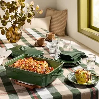 Hearth & Hand with Magnolia 16.5"x10.5" Stoneware Rectangle Bakeware Green - Hearth & Handâ„¢ with Magnolia [Stoneware, 150 Ounces, 10.5 Pounds]