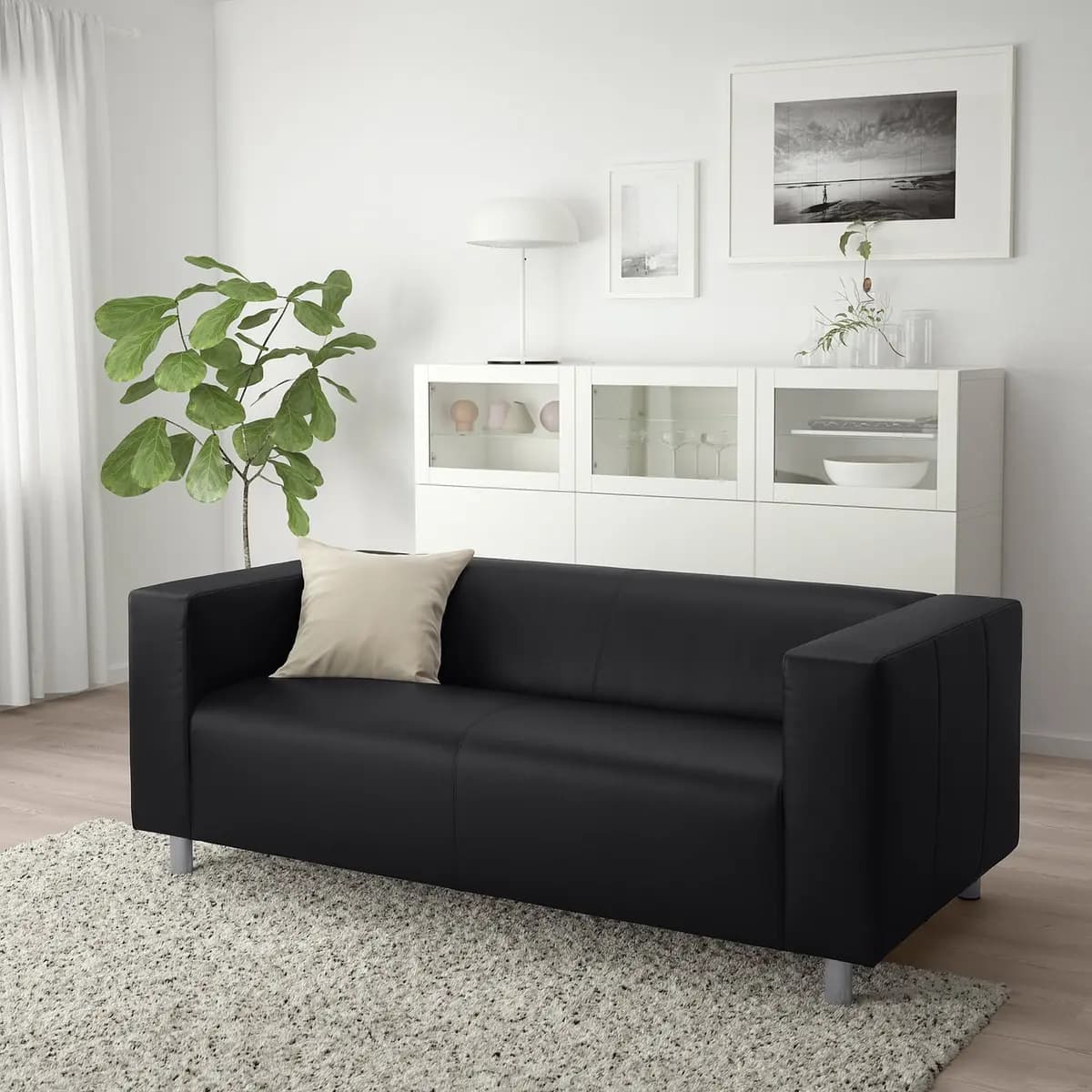 IKEA KLIPPAN Loveseat, Bomstad black [Width 69 5/8 ", Depth 34 5/8 ", Height 26 "]