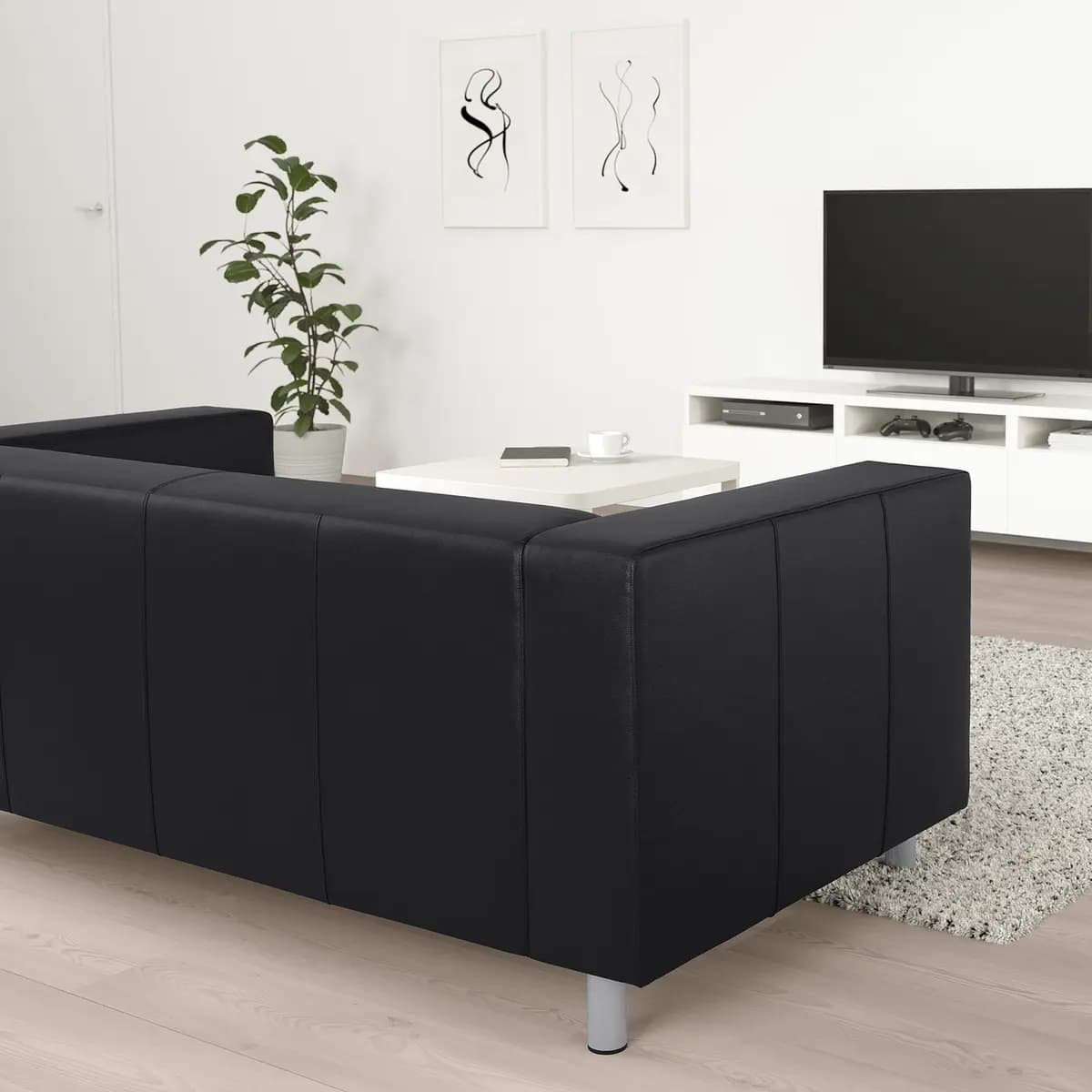 IKEA KLIPPAN Loveseat, Bomstad black [Width 69 5/8 ", Depth 34 5/8 ", Height 26 "]