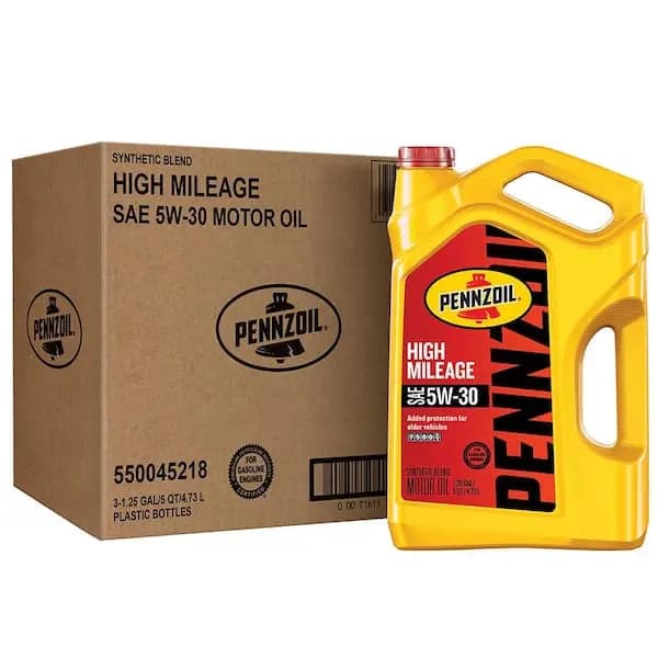 Pennzoil High Mileage SAE 5W-30 Synthetic Blend Motor Oil 5 Qt., 550045218 [Automotive Part Type: Engine Oil, General Part Type: Engine Oil, Number Of Units In Package: 1]