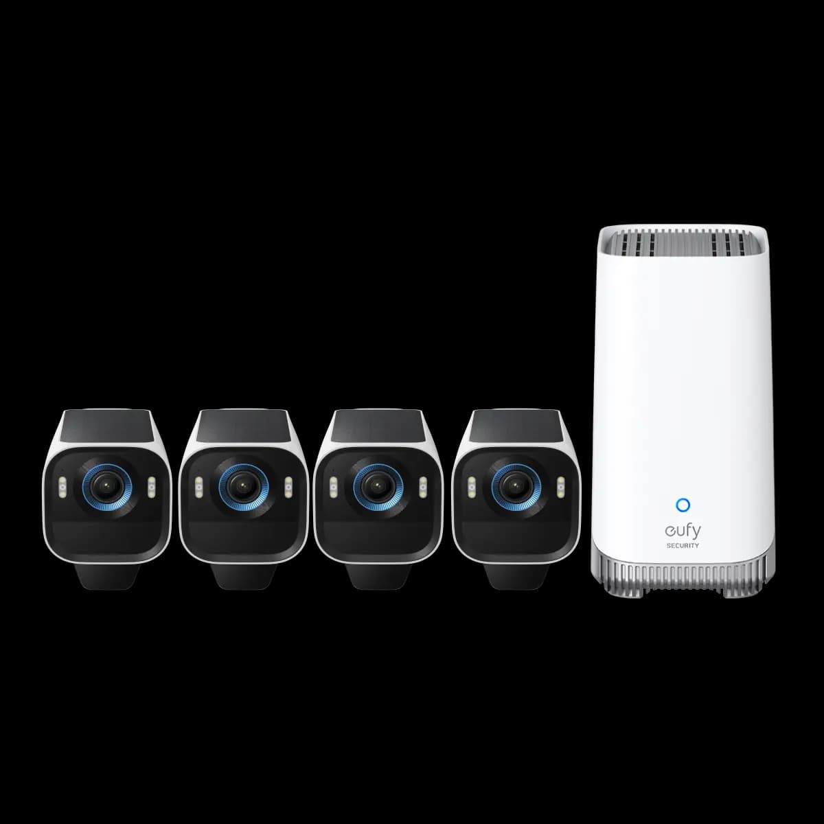 eufyCam S3 Pro 4-Cam Kit [4K(3840*2160)°, 1/1.8-inch Stacked CMOS, H.264 / H.265]