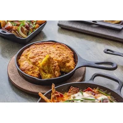 Lodge 6.5" Cast Iron Skillet: Oven & Broiler-Safe, Hand Wash, Gas & Induction Compatible, Black, 1.94 lbs [Cast Iron, 23 Ounces, 1.94 Pounds]