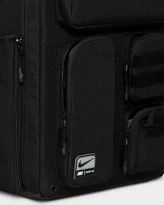 Nike Utility Elite Backpack (37L) Black/Black/White [Body: 100% polyester, Spot clean, ONE SIZE]