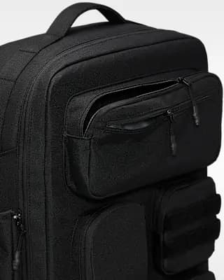 Nike Utility Elite Backpack (37L) Black/Black/White [Body: 100% polyester, Spot clean, ONE SIZE]