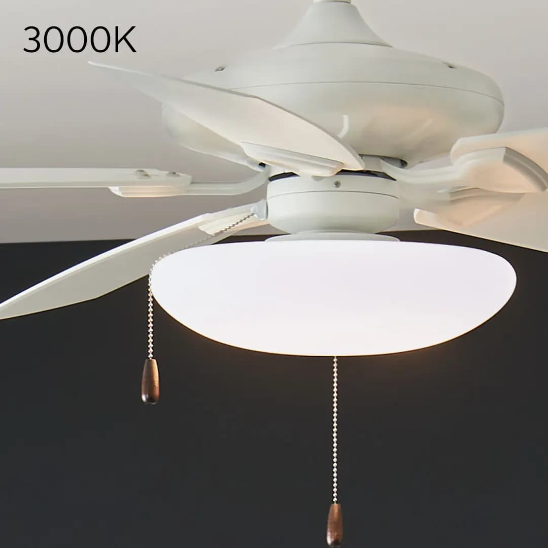 Kichler Fan Light Kit White (380981) [Attribute Selectable CCT, Attribute 2 Built-In Options, Attribute 3000K, 5000K]