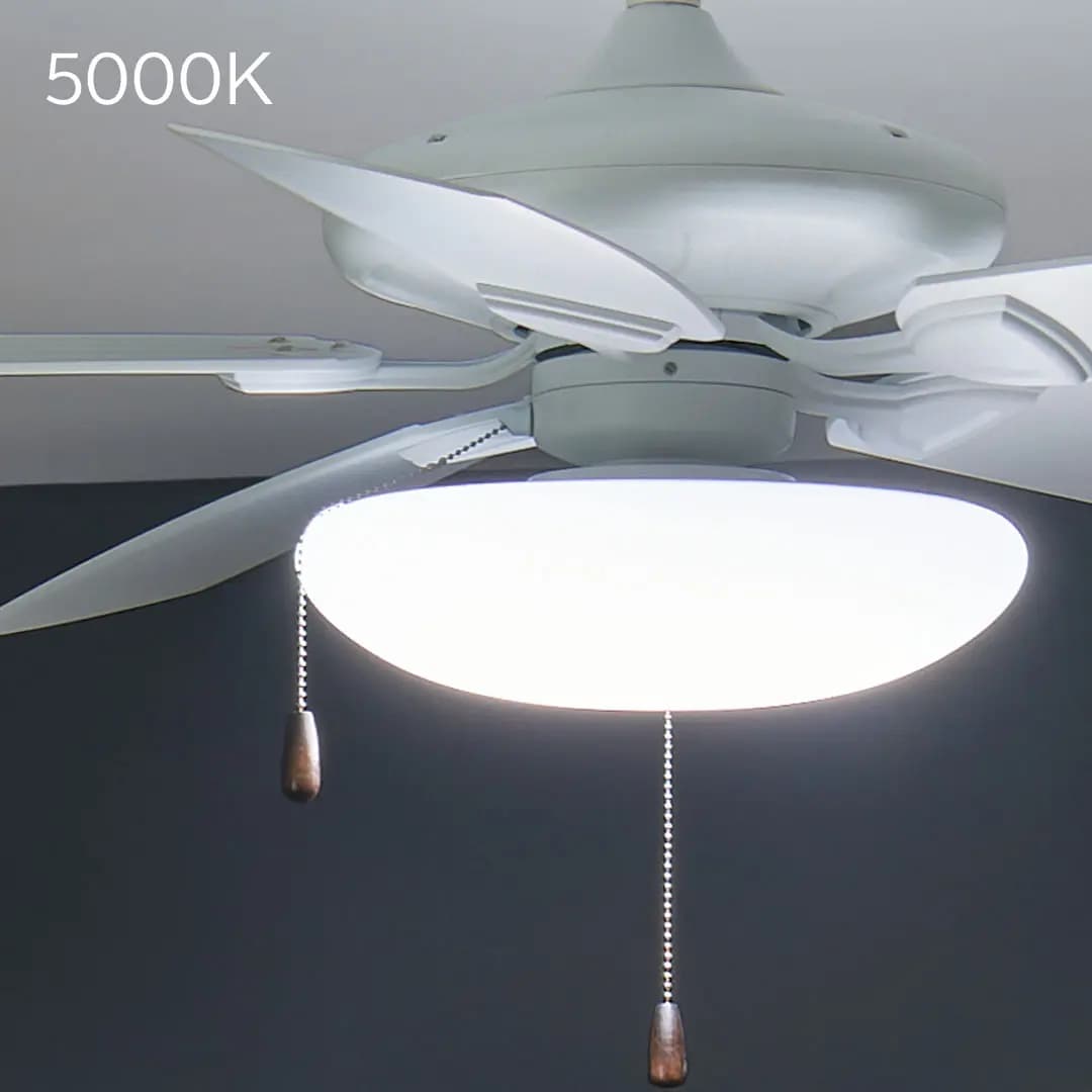 Kichler Fan Light Kit White (380981) [Attribute Selectable CCT, Attribute 2 Built-In Options, Attribute 3000K, 5000K]