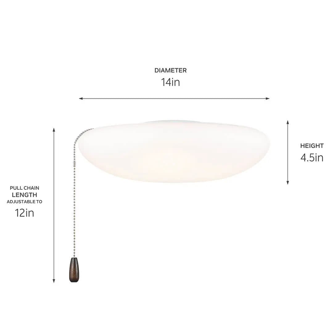 Kichler Fan Light Kit White (380981) [Attribute Selectable CCT, Attribute 2 Built-In Options, Attribute 3000K, 5000K]