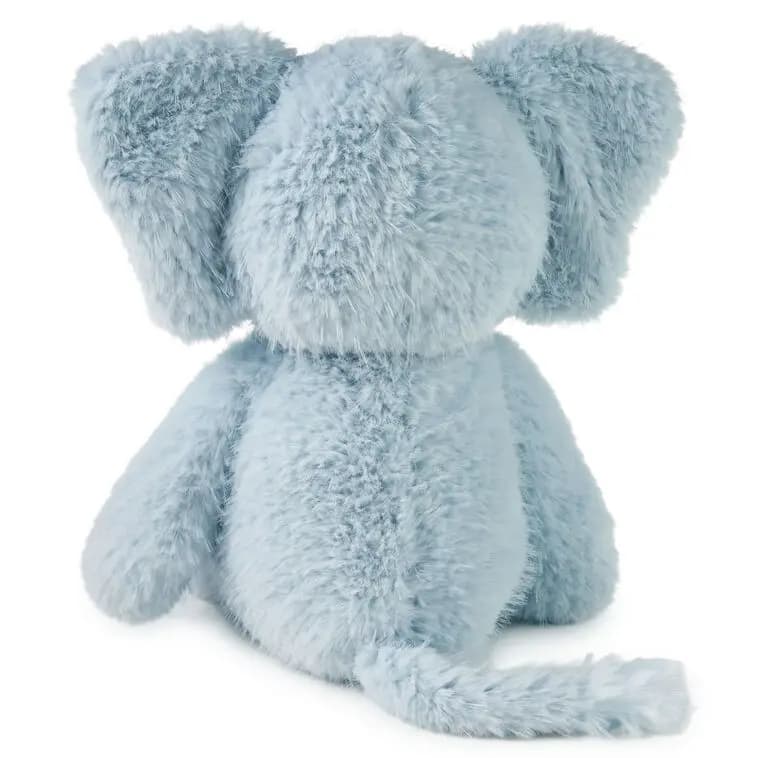 Blue Elephant Plush, 10\ [Dimensions 8'' W x 10'' H x 8'' D, Material Plush fabric., Count 1, Care instructions To clean, wipe with a damp cloth.]