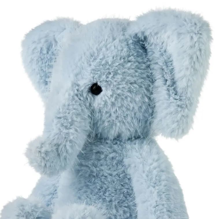 Blue Elephant Plush, 10\ [Dimensions 8'' W x 10'' H x 8'' D, Material Plush fabric., Count 1, Care instructions To clean, wipe with a damp cloth.]