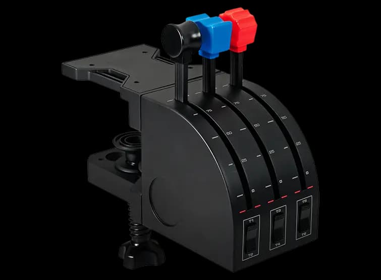 Logitech Flight Sim Throttle Quadrant - Black [3.54 in (9 cm), 6.89 in (17.5 cm), 6.89 in (17.5 cm)]