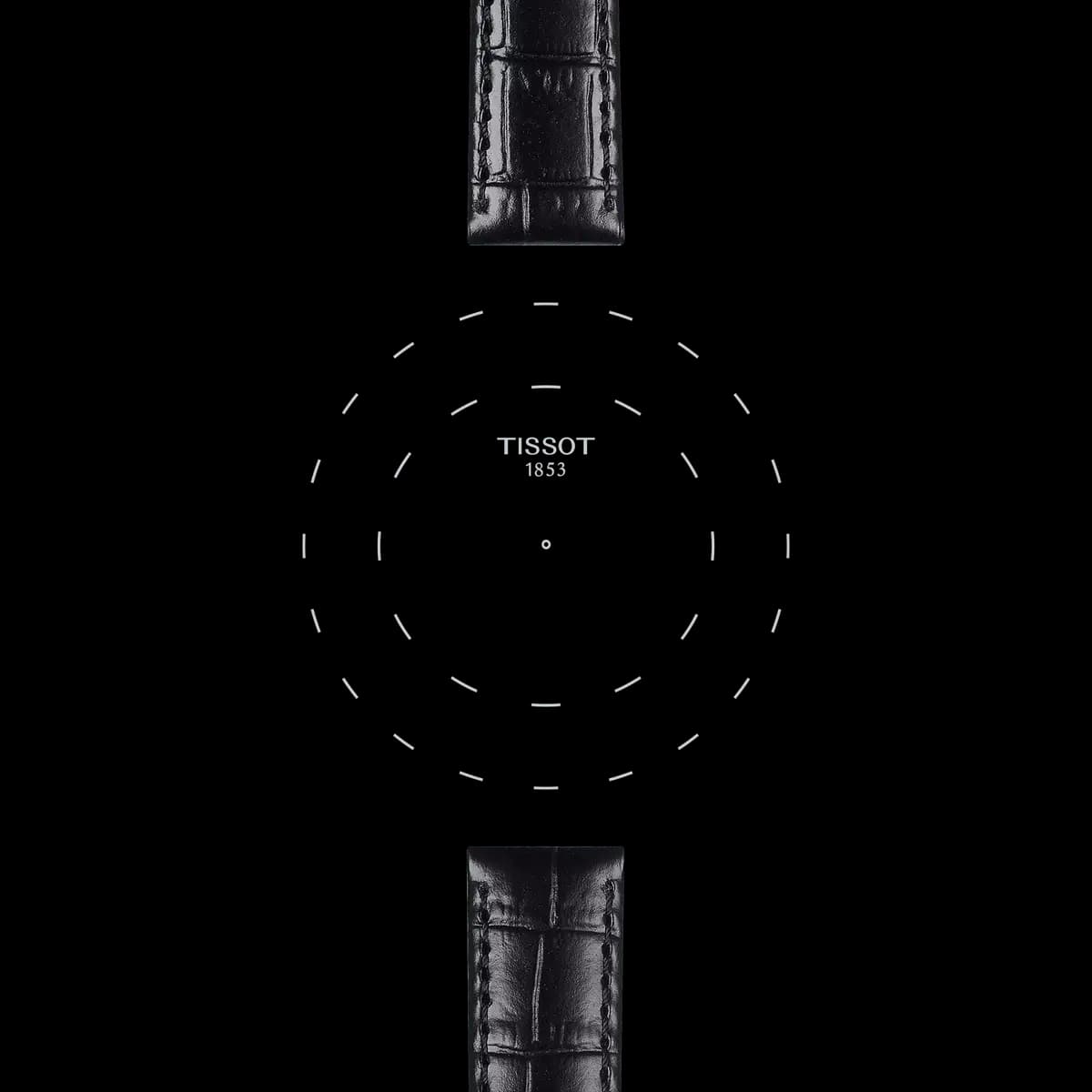 Tissot Official Black Leather Strap Lugs 15 mm [Leather, Black, 15.00]