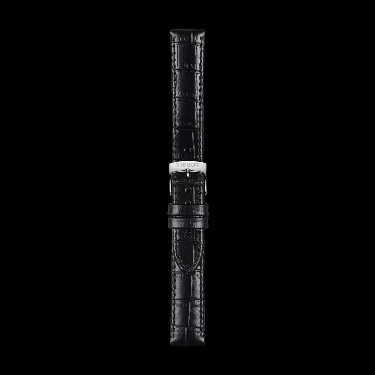Tissot Official Black Leather Strap Lugs 15 mm [Leather, Black, 15.00]