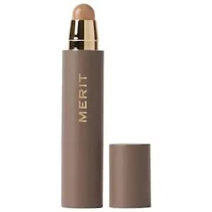 MERIT The Minimalist Perfecting Complexion Foundation and Concealer Stick Burlwood [Medium, Natural, Stick]