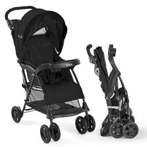 Kolcraft Cloud Premier Lightweight Stroller - Black [Dimensions (Overall) 39 Inches (H) x 18 Inches (W) x 31.25 In, Weight 11 Pounds, Holds up to 50 Pounds, Dimensions (Collapsed) 