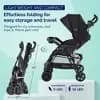 Kolcraft Cloud Premier Lightweight Stroller - Black [Dimensions (Overall) 39 Inches (H) x 18 Inches (W) x 31.25 In, Weight 11 Pounds, Holds up to 50 Pounds, Dimensions (Collapsed) 