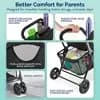 Kolcraft Cloud Premier Lightweight Stroller - Black [Dimensions (Overall) 39 Inches (H) x 18 Inches (W) x 31.25 In, Weight 11 Pounds, Holds up to 50 Pounds, Dimensions (Collapsed) 