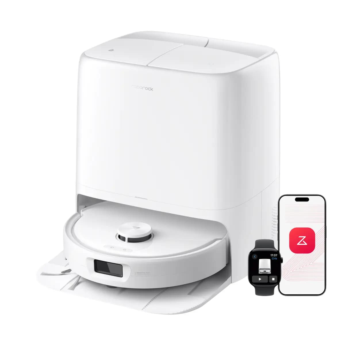 Roborock Qrevo 2 Pro White [20,000 Pa, 13.86 x 13.78 x 3.80 in, auto mop removal]