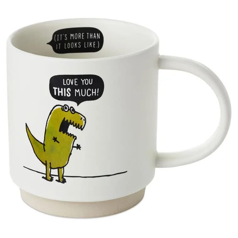 T-Rex Love You This Much Scented Single-Wick Jar Candle, 7 oz. [On front: Love you this much; On bac, 7 oz.; 2.62'' W x 3.62'' H x 2.62'', 1, Candle]