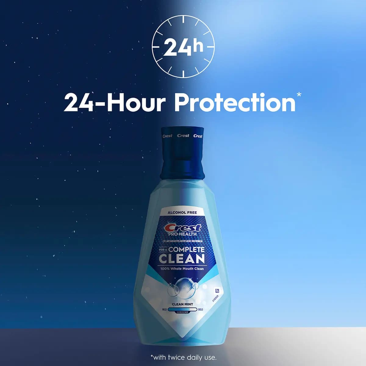 Oral-B Crest Pro Health Complete Clean Mouthwash [Our Best Protection for Kids from Kid's Crest, the #1 Kids Toothpaste Brand in America, Rebuilds tooth density for stronger teeth*