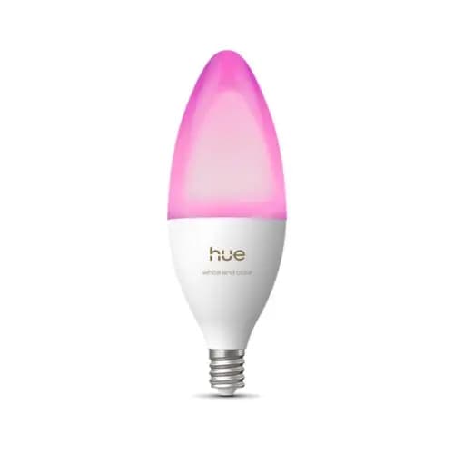 Philips Hue B39 E12 White and color LED candelabra bulb [Socket E12, Nominal lifetime 25,000, Ambient temperature range -4 to +113 °F]