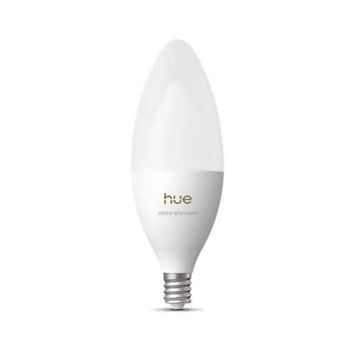 Philips Hue B39 E12 White and color LED candelabra bulb [Socket E12, Nominal lifetime 25,000, Ambient temperature range -4 to +113 °F]